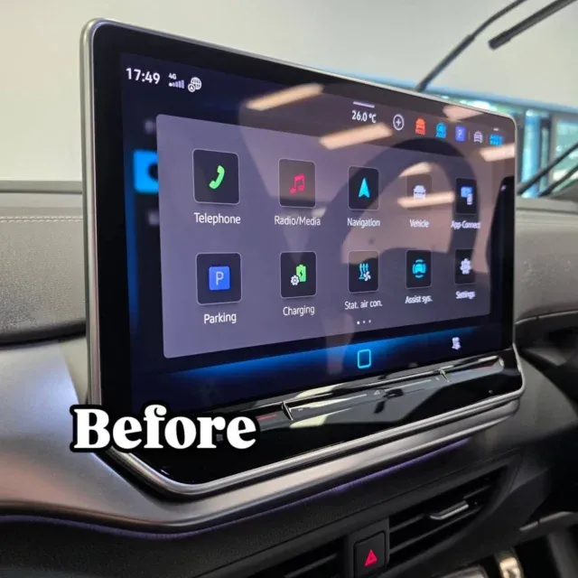 In car screen protection.
Something I'm getting asked for loads at the moment is protecting in car screens.

Because nearly every function on modern cars are controlled by the main screen the need to protect them is becoming more important.

Not only does the film protect against scratches but as an added bonus it reduces glare and reflections but the best feedback I'm getting is, due to the film being matte, the reduction in fingerprints is excellent.
Don't worry, as you can see in the pics, it doesn't effect your view of the screen itself.

This can be a stand alone service or an add on to any other ppf installation or detailing treatments.

Subject to availability so if you're thinking this is a really good idea and would like it done to your screens then get in touch and I can tell you if yours is available and costs involved.

🌐 www.idealvaleting.co.uk
📧 info@idealvaleting.co.uk
☎️ 07748 990267